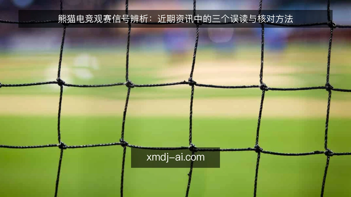 熊猫电竞观赛信号辨析:近期资讯中的三个误读与核对方法